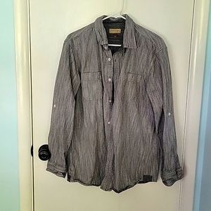 Large button up striped shirt